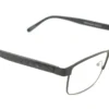 Vista lateral del aro oftálmico Maxx metal negro forma rectangular medida 54 18 137
