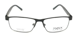 Aro oftálmico Maxx metal negro forma rectangular medida 54 18 137