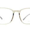 Vista frontal del aro oftálmico Season AC beige transparente rectangular redondeado