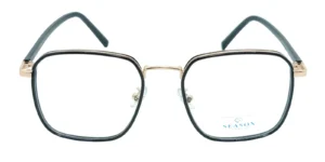 Aro oftálmico Season metal negro dorado forma rectangular redondeado medida 53 19 146