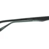 Detalle lateral del aro oftálmico Serafina metal negro forma rectangular