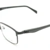 Vista diagonal del aro oftálmico Serafina metal negro forma rectangular