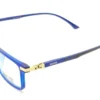 Vista lateral del aro oftálmico Smart Kids azul rectangular para niño modelo 190312