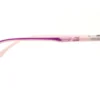 Vista de varillas del aro oftálmico Smart Kids rosado transparente rectangular para niño modelo 190312