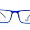 Vista frontal del aro oftálmico Smart Kids azul rectangular para niño modelo 190312 medida 47 17 130