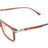 Vista lateral del aro oftálmico Smart Kids rojo rectangular para niño modelo 190312