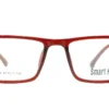 Vista frontal del aro oftálmico Smart Kids rojo rectangular para niño modelo 190312 medida 47 17 130