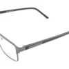 Vista diagonal del aro oftálmico Vaggio metal gris rectangular medida 56 15 143
