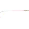 Detalle lateral del aro oftálmico Velvett metal rosa dorado redondo medida 49 17 135