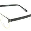 Aro oftálmico Eyera metal negro dorado rectangular vista lateral
