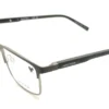 Aro oftálmico Nautica metal negro plata rectangular con detalle de varilla