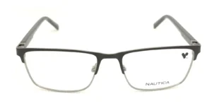 Aro oftálmico Nautica metal negro plata rectangular vista frontal alternativa