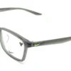 Aro oftálmico Nike gris transparente rectangular vista lateral