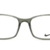 Aro oftálmico Nike gris transparente rectangular vista frontal alternativa