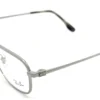 Aro oftálmico Ray-Ban metal plata rectangular vista lateral