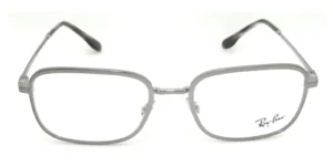 Aro oftálmico Ray-Ban metal plata rectangular
