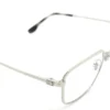 Aro oftálmico Ray-Ban metal plata rectangular vista diagonal