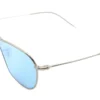 Lente de sol Ray-Ban metal gris geométrico vista lateral