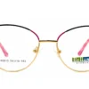 Aro oftálmico femenino Belluno Metal Rosa Dorado 240813