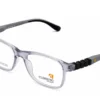 Vista diagonal izquierda del aro oftálmico infantil Climbing AC Superflex Gris/Negro Transparente