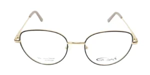 Aro oftálmico Eight to Eighty geométrico dorado negro medida 52 19 140