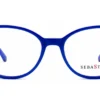 Vista frontal alternativa del aro oftálmico infantil Sebastian AC Azul