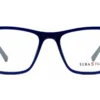 Vista frontal alternativa del aro oftálmico infantil Sebastian AC Superflex Azul/Gris