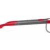 Vista lateral y varilla del aro oftálmico infantil Sebastian AC Superflex Gris/Rojo