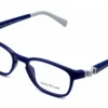 Vista diagonal izquierda del aro oftálmico infantil Sebastian AC Superflex RB8050 Azul/Gris