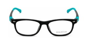 Aro oftálmico infantil Sebastian AC Superflex RB8055 Negro/Turquesa en color negro y turquesa