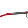 Vista lateral y varilla del aro oftálmico infantil Sebastian AC Superflex RB8056 Gris/Rojo