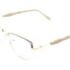 Vista diagonal del aro oftálmico Sebastian Metal Beige Dorado