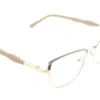 Vista diagonal alternativa del aro oftálmico Sebastian Metal Beige Dorado