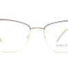 Vista frontal alternativa del aro oftálmico Sebastian Metal Beige Dorado
