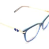 Serafina AC Azul Morado Dorado forma mariposa