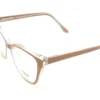 Montura Stefano 7002 AC café transparente de acetato forma mariposa