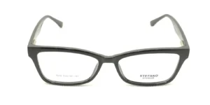 Aro oftálmico Stefano 7010 AC negro rectangular redondeado