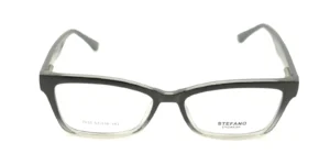 Aro oftálmico Stefano 7010 AC negro gris rectangular redondeado