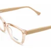 Vista diagonal del aro oftálmico Stefano K7040 beige transparente de acetato