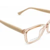 Vista diagonal alternativa del aro oftálmico Stefano K7040 beige transparente